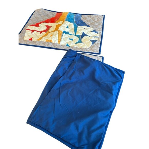 Star Wars 40th Anniversary Standard Quilted Pillow Case Set 2 Logo Gray Blue - Picture 4 of 6